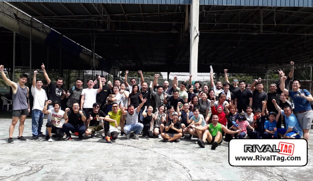 Group Photo 80 pax | RIVAL TAG Singapore Team Building