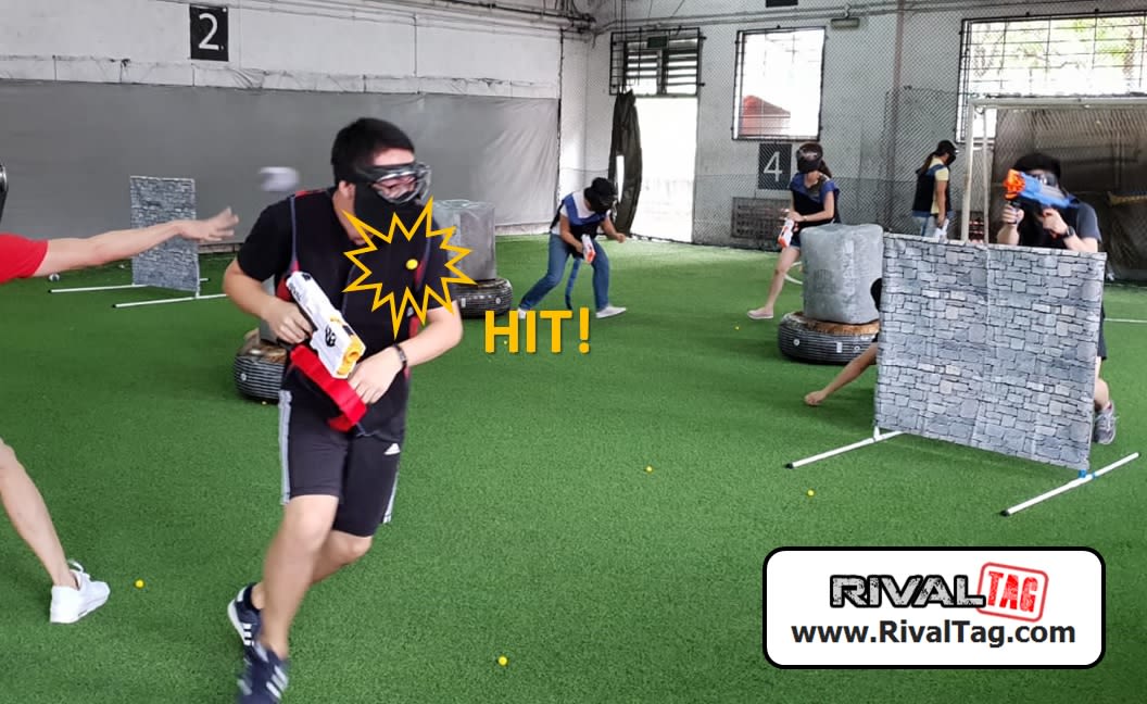 If the Velcro Bullet sticks onto your Velcro Vest, you're out!  | RIVAL TAG Singapore Team Building