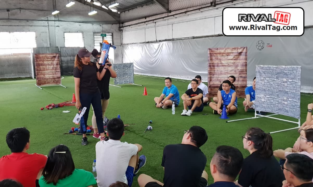 Briefing of game & safefy rules before the game. | RIVAL TAG Singapore Team Building